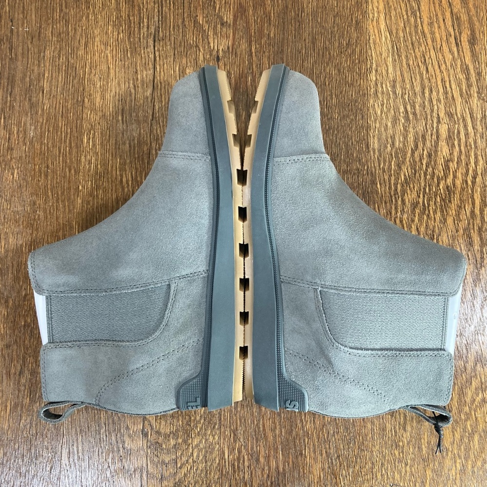 NEW Sorel Evie ll Waterproof Suede Chelsea Boot Women’s Size 7.5 Quarry/Grill - Picture 7 of 10